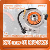 Preheat Tractors Racor Preline Diesel Engine R90-mer-01 R60 R120 Fuel Water Separator Filter Cover Pump Head