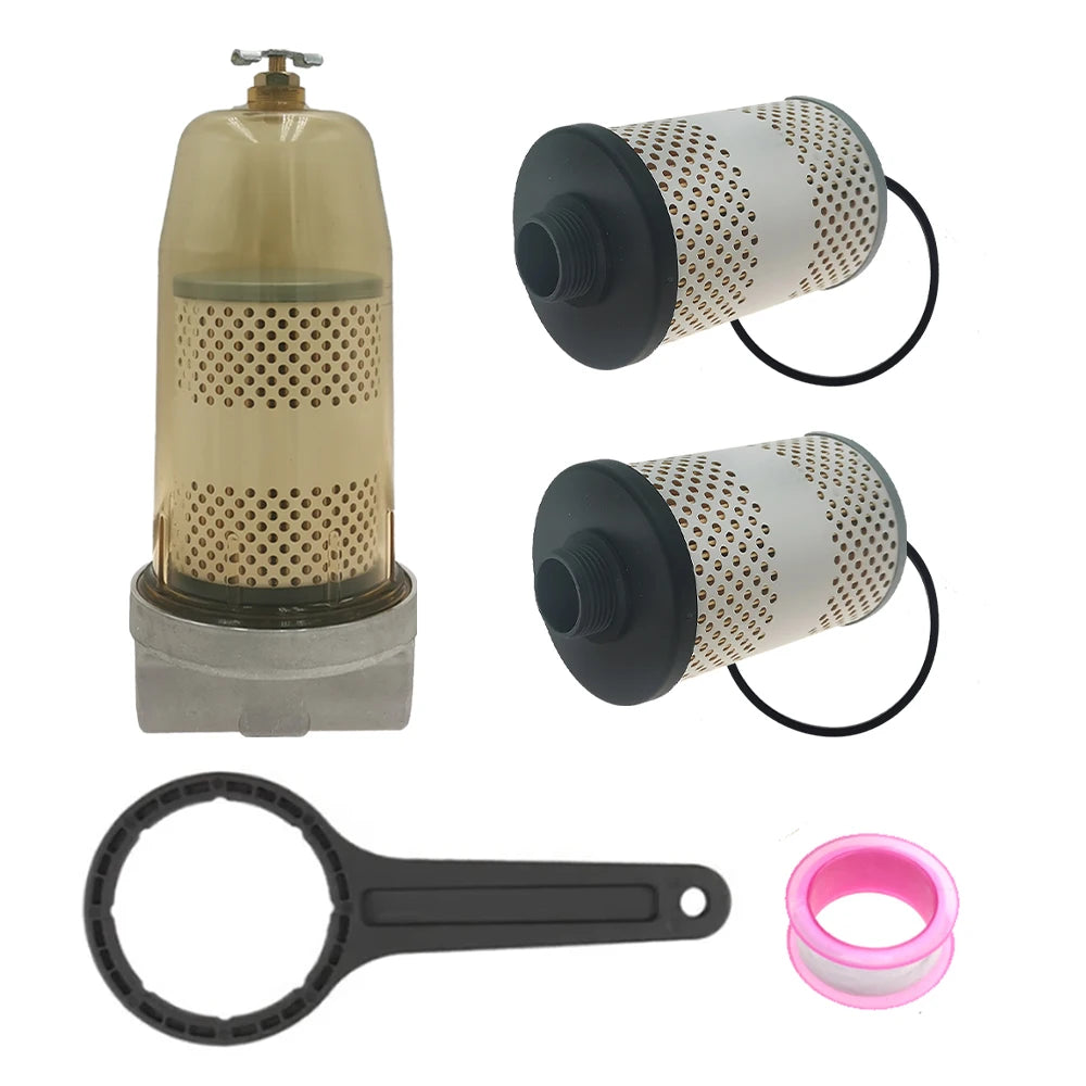 B10-AL 496 Fuel Tank Filter Assembly  for Gasoline and Diesel Water Separator 30 Micron  Max 25gpm 150psi with PF10 Filter