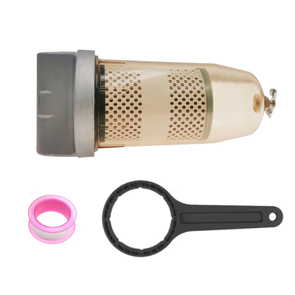 B10-AL 496 Fuel Tank Filter Assembly  for Gasoline and Diesel Water Separator 30 Micron  Max 25gpm 150psi with PF10 Filter